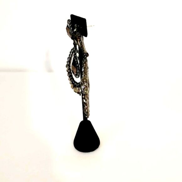 Oversized Chandelier rhinestone earrings - Picture 3 of 7
